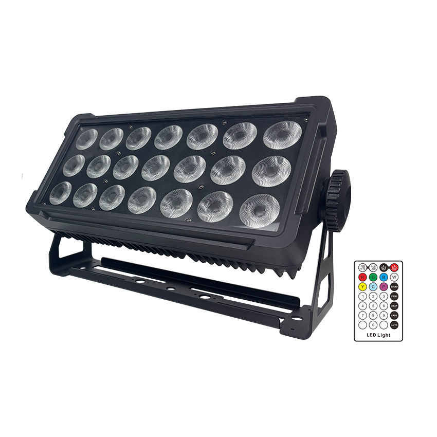 MQ-G138  IP65 Waterproof 21pcs 6in1 RGBWA+UV LED battery power WDMX uplighting