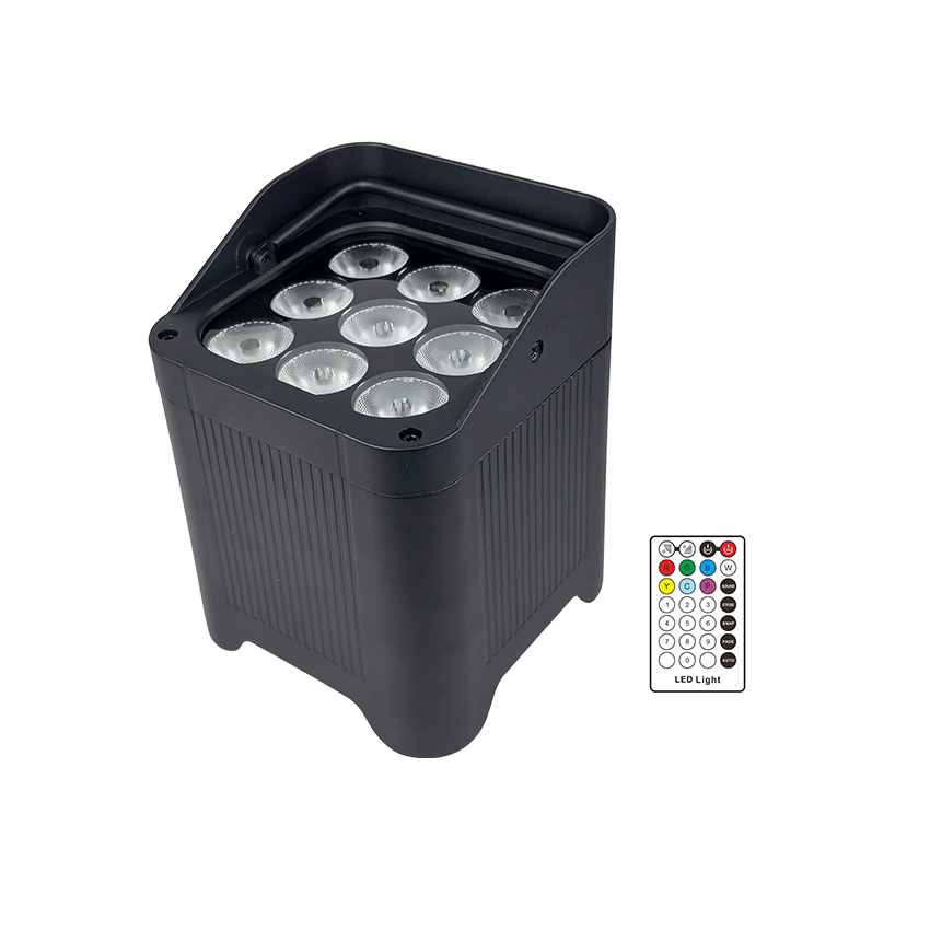 MQ-G130 IP65 Waterproof 9LEDS battery power wireless dmx uplighting